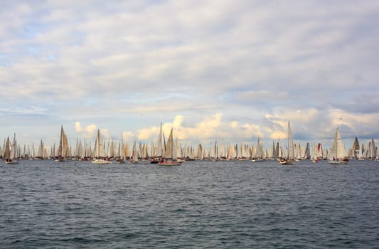 TRIESTE, ITALY - 14 OCTOBER 2012, Barcolana regatta in Trieste