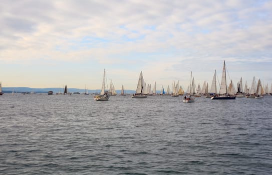 TRIESTE, ITALY - 14 OCTOBER 2012, Barcolana regatta in Trieste