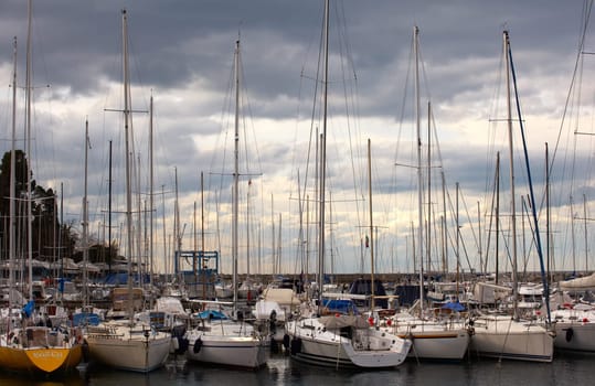 A lot of Boats, in Grignano pier
