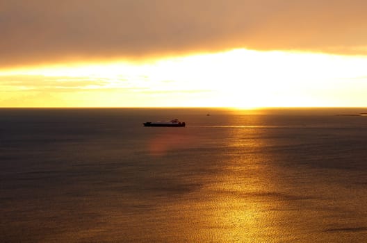 Ship on the sea, Trieste