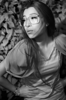Asian glamour lady, Infrared Photography.