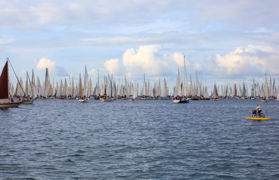 TRIESTE, ITALY - 14 OCTOBER 2012, Barcolana regatta in Trieste