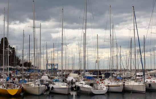 A lot of Boats, in Grignano pier
