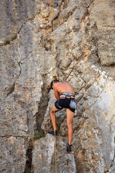 Young Climber on Sistiana rock - Trieste