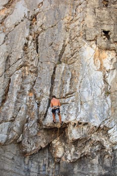 Young Climber on Sistiana rock - Trieste