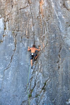 Young Climber on Sistiana rock - Trieste