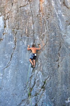 Young Climber on Sistiana rock - Trieste