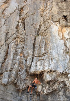 Young Climber on Sistiana rock - Trieste