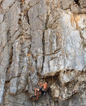Young Climber on Sistiana rock - Trieste