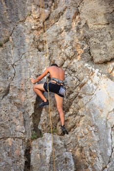 Young Climber on Sistiana rock - Trieste