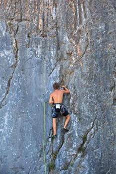Young Climber on Sistiana rock - Trieste