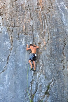 Young Climber on Sistiana rock - Trieste