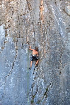 Young Climber on Sistiana rock - Trieste