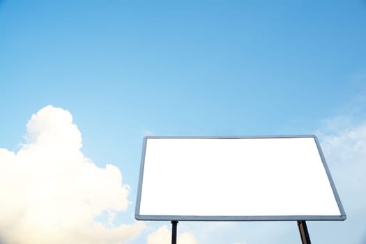 Empty billboard on a sky background