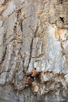 Young Climber on Sistiana rock - Trieste