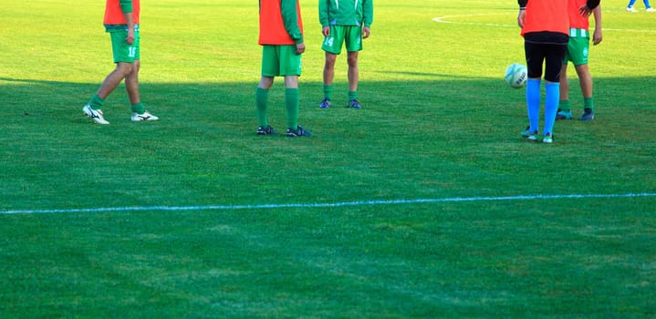 Young men during a soccer match