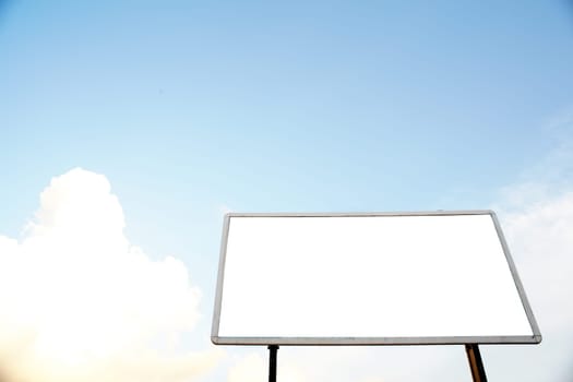 Empty billboard on a sky background