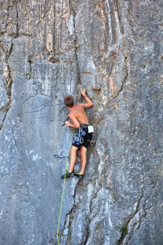 Young Climber on Sistiana rock - Trieste