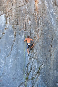 Young Climber on Sistiana rock - Trieste