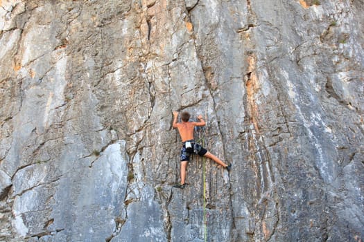 Young Climber on Sistiana rock - Trieste