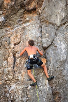 Young Climber on Sistiana rock - Trieste