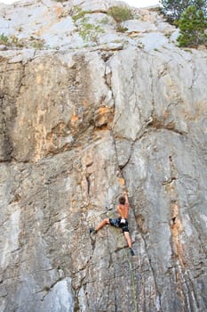 Young Climber on Sistiana rock - Trieste