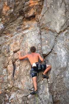 Young Climber on Sistiana rock - Trieste