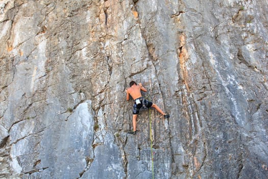 Young Climber on Sistiana rock - Trieste