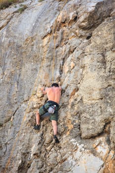 Young Climber on Sistiana rock - Trieste