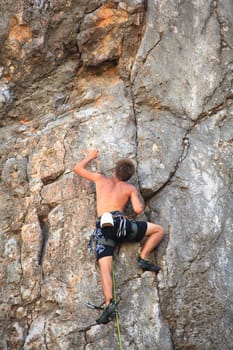 Young Climber on Sistiana rock - Trieste