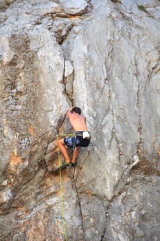 Young Climber on Sistiana rock - Trieste