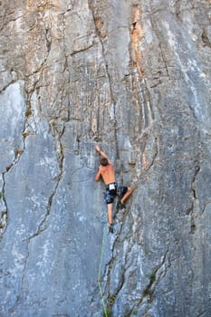 Young Climber on Sistiana rock - Trieste