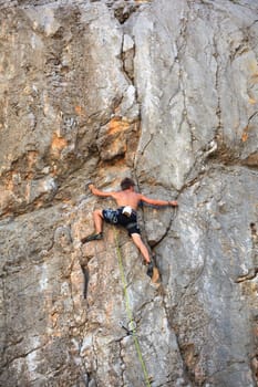 Young Climber on Sistiana rock - Trieste