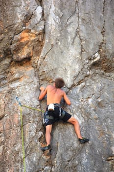 Young Climber on Sistiana rock - Trieste