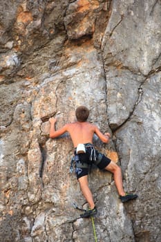 Young Climber on Sistiana rock - Trieste