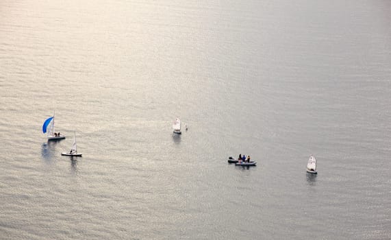 A lot of sailboats on the Trieste sea