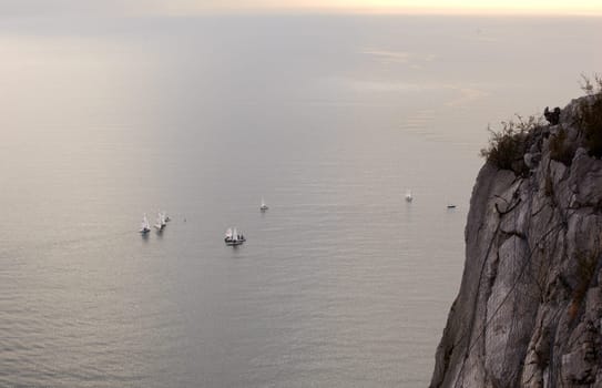 A lot of sailboats on the Trieste sea