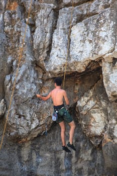 Young Climber on Sistiana rock - Trieste