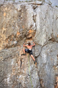 Young Climber on Sistiana rock - Trieste