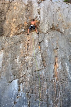 Young Climber on Sistiana rock - Trieste