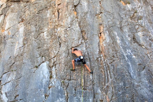 Young Climber on Sistiana rock - Trieste