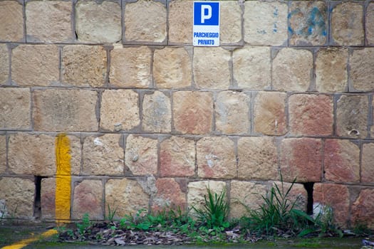 Photo of a Brick Wall of parking
