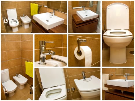 Bathroom collage