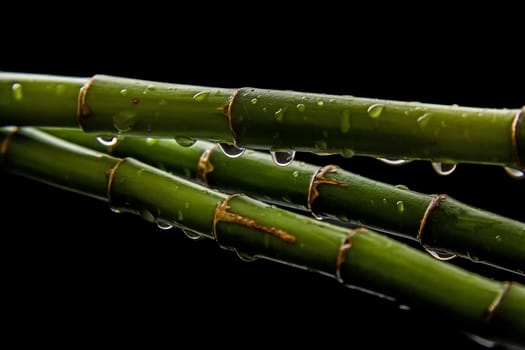 Bamboo with drops