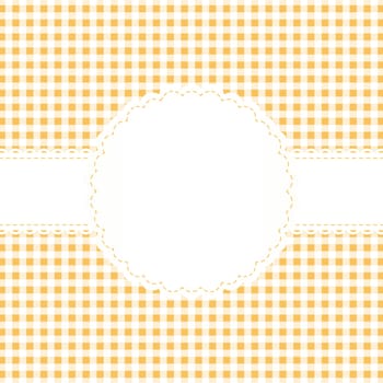 Banderole on check pattern