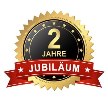 Button with banner - anniversary 2 years