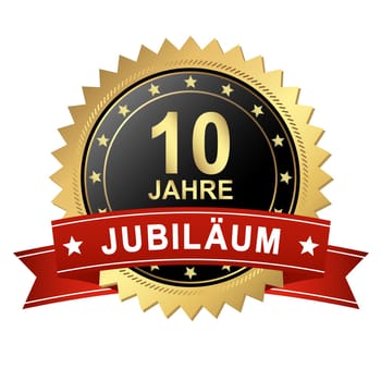 Button with banner - Anniversary 10 years