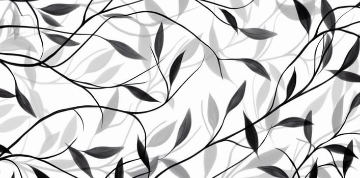 elegance ornate ornament pattern element floral abstract fabric decor leaf plant flower background wallpaper black design curl decoration illustration shape. Generative AI.