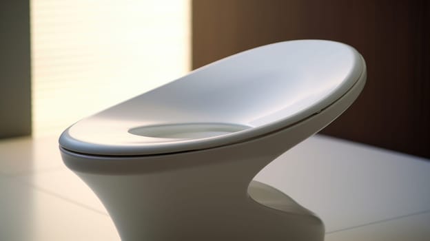 A toilet bowl with a seat