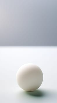 A ping pong ball sitting on a table with a white background